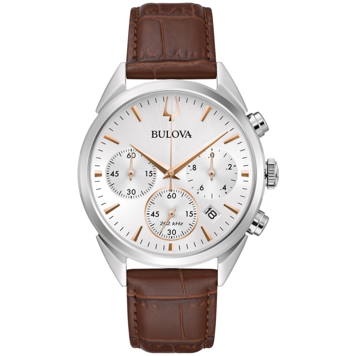 Bulova Men`s Classic Quartz Chronograph Quartz Brown Watch 41.5mm 96B370