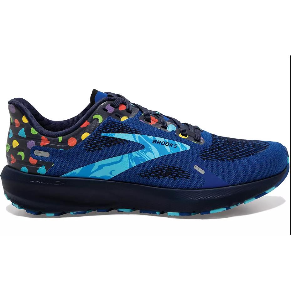 Men Brooks 110386 462 Launch 9 Bowl O Running Cushion Blue Shoe Sneakers - BLUE/MULTICOLORS