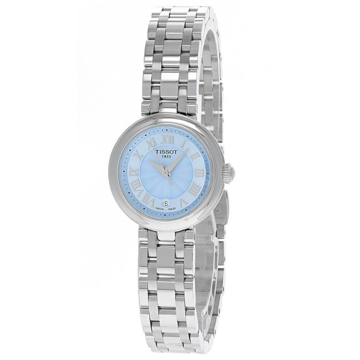 Tissot Bellissima 26MM Small Lady SS Women`s Watch T126.010.11.133.00 - Dial: Blue mother-of-pearl, Band: Silver, Bezel: Silver