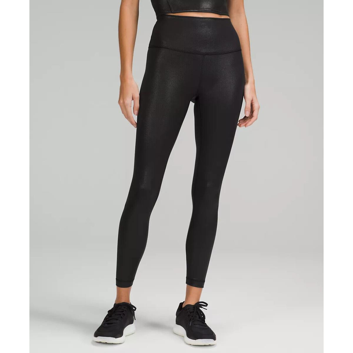 Lululemon Wunder Train High Rise Tight 25 - Retail Radiant Foil Print Black