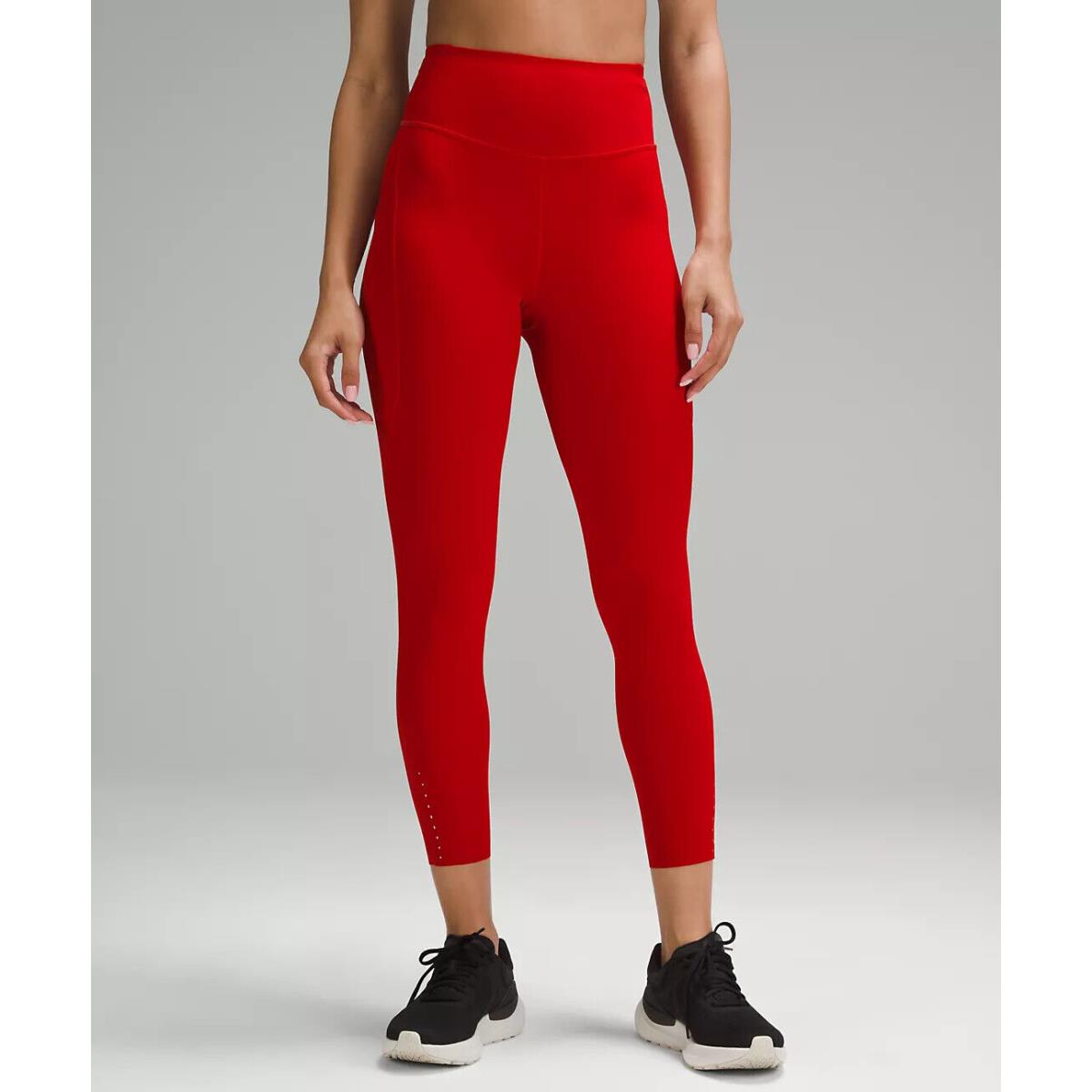 Lululemon Fast Free High Rise Tight 25 Inseam Retail Dark Red