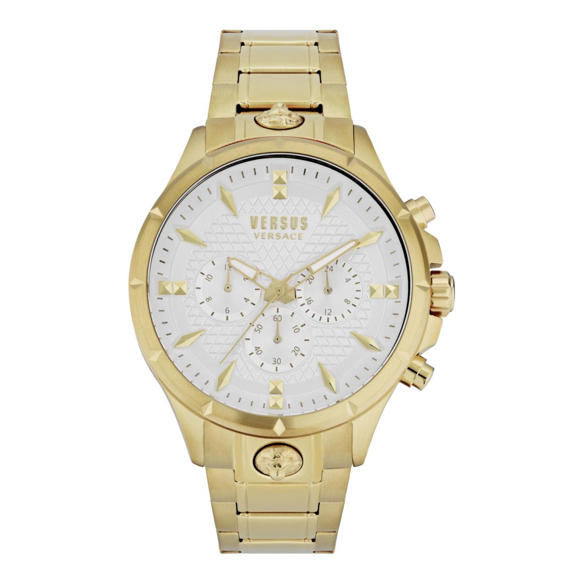 Versus Versace Mens Chrono Lion Gold 45mm Bracelet Fashion Watch