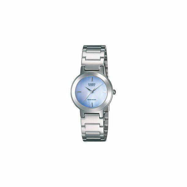 Casio Polished Silver Tone Band+pink Blue Mother OF Pearl Dial Watch+tag Silver Band+Pink MOP Dial LPT-1191