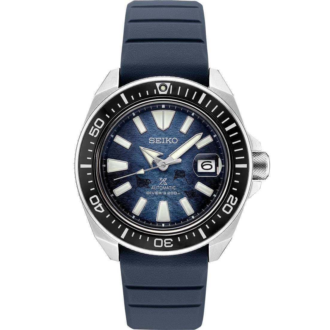 Seiko Prospex Automatic Diver s Blue Dial Blue Silicone Strap Men s Watch SRPF79