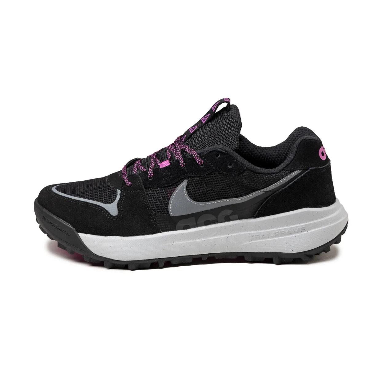 Nike Acg Lowcate Grey Black Hyper Violet Hiking Shoes Men`s Sz 9 DM8019-002