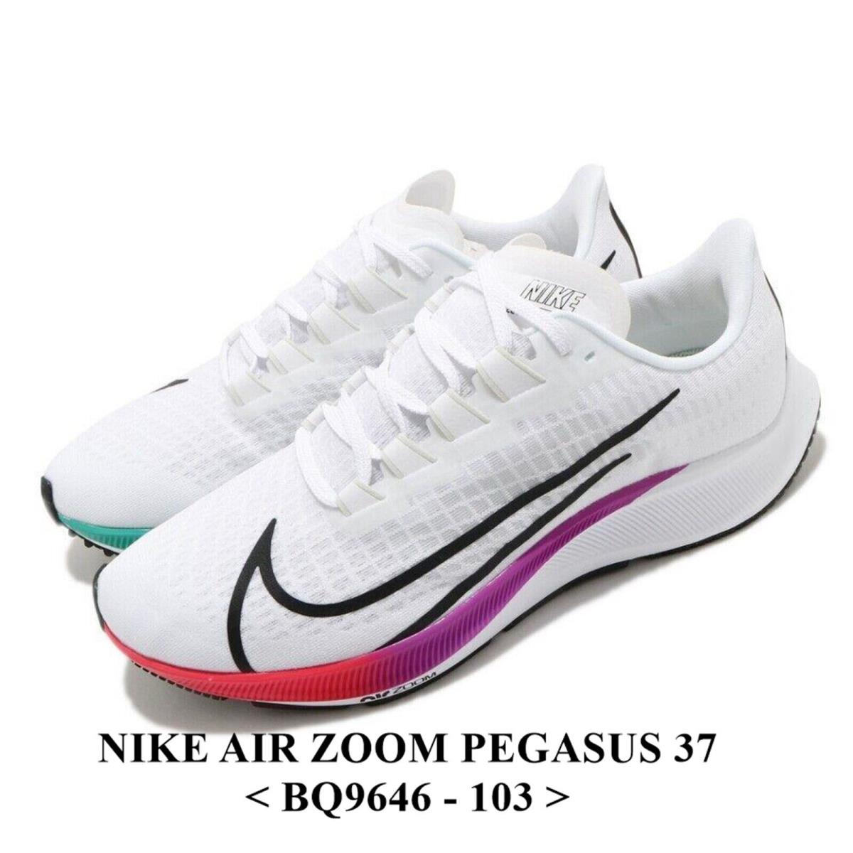 Nike Air Zoom Pegasus 37 BQ9646-103 Men`s Running Shoes. NO Lid - White