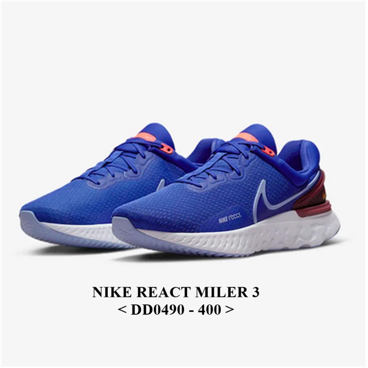 Nike React Miler 3 DD0490-400 Men`s Road Running Shoes.new NO Lid