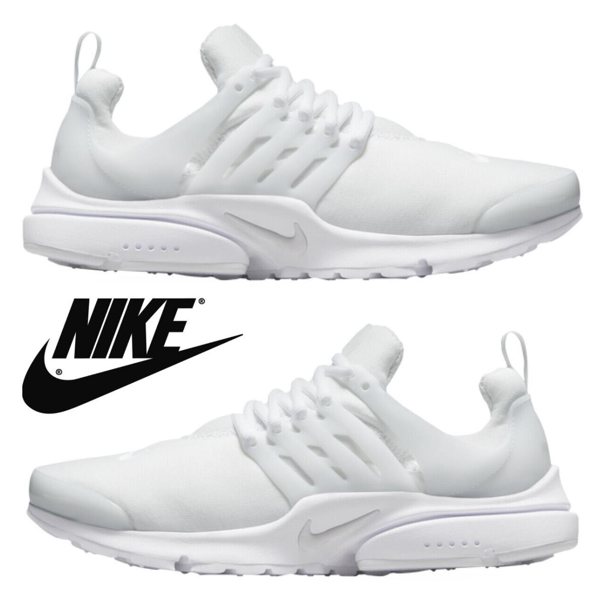 Nike Air Presto Running Sneakers Men`s Athletic Comfort Casual Shoes White - White , White/Grey Manufacturer
