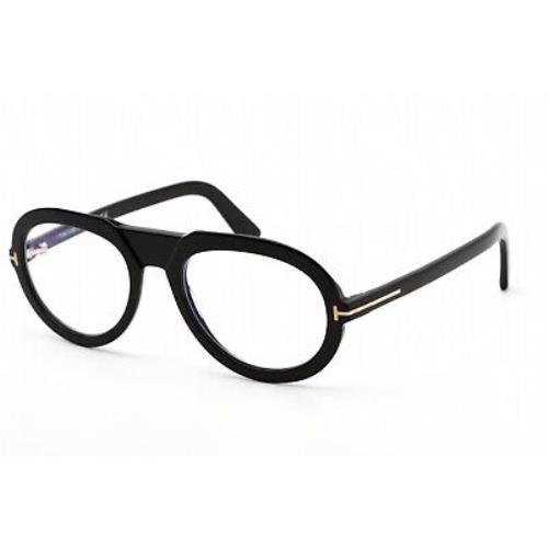 Tom Ford FT5756-B 001 Eyeglasses Black Frame Blue Block Lenses 53mm