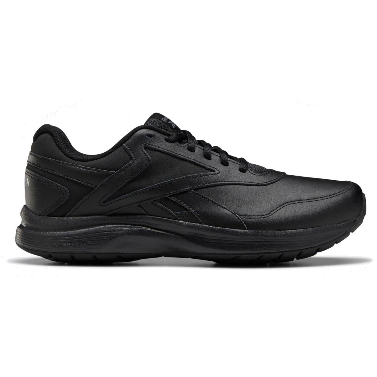 Reebok Men`s Walking Shoes Leather Upper Lightweight Breathable Ultra 7 Dmx Max Black