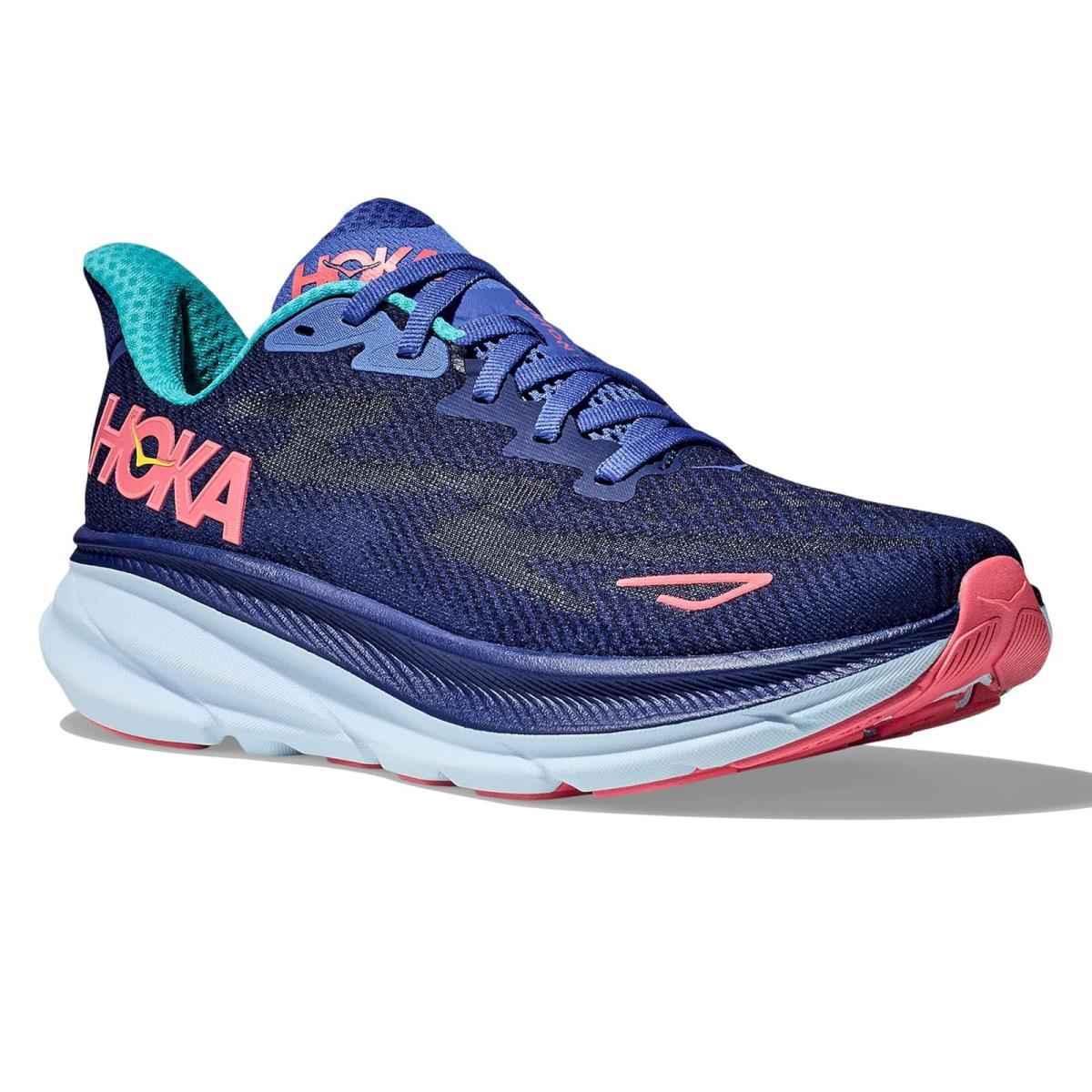 Woman`s Sneakers Athletic Shoes Hoka Clifton 9 Bellwether Blue/Ceramic