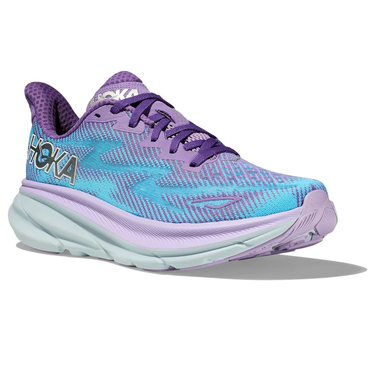 Woman`s Sneakers Athletic Shoes Hoka Clifton 9 Chalk Violet/Pastel Lilac