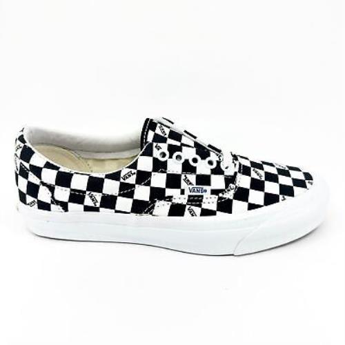 Vans Vault OG Era LX Canvas Checkerboard Logo Black White Mens Sneakers
