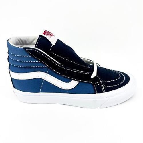 Vans Vault OG Sk8 Hi LX Suede Canvas Navy Blue Black Womens Sneakers