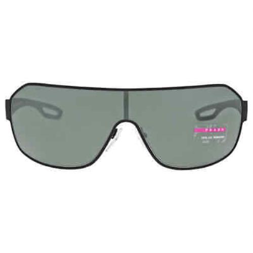 Prada Linea Rossa Grey Shield Men`s Sunglasses PS 52QS DG01A1 37 PS 52QS DG01A1