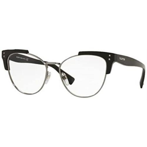 Valentino Eyeglasses VA 3027-5001 Black/gunmetal Demo Lens 53mm