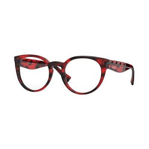 Valentino Eyeglasses VA 3047 - 5020 Red Havana W/demo Lens 49mm