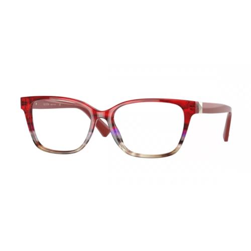 Valentino Eyeglasses VA 3065 - 5193 Red On Grey Demo Lens 52mm