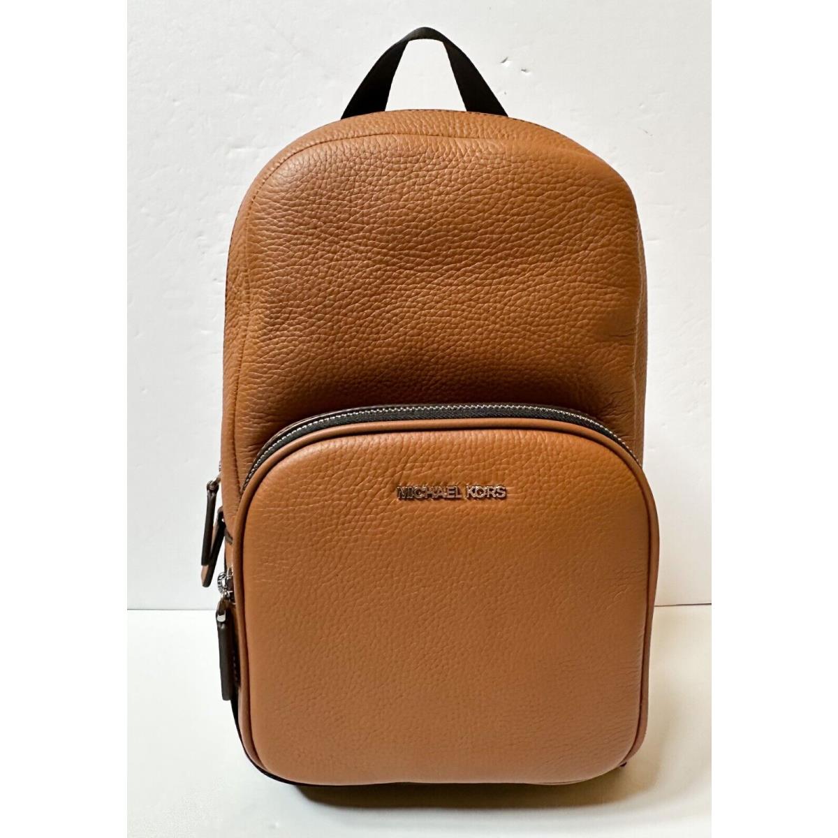Michael Kors Cooper Commuter Sling Pack Backpack Luggage/Black Pebbled Leather