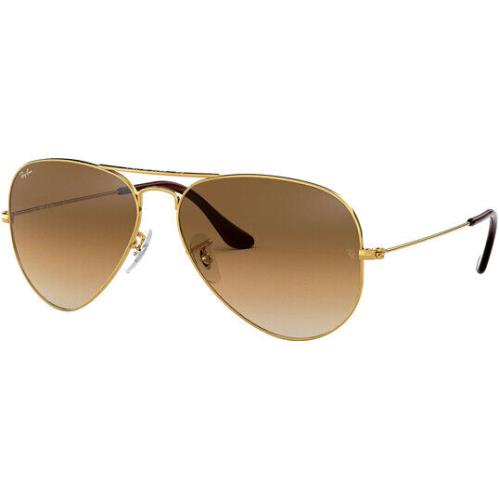Ray-ban Aviator Metal Men`s Classic Sunglasses w/ Glass Lens - RB3025 - Italy - Frame: