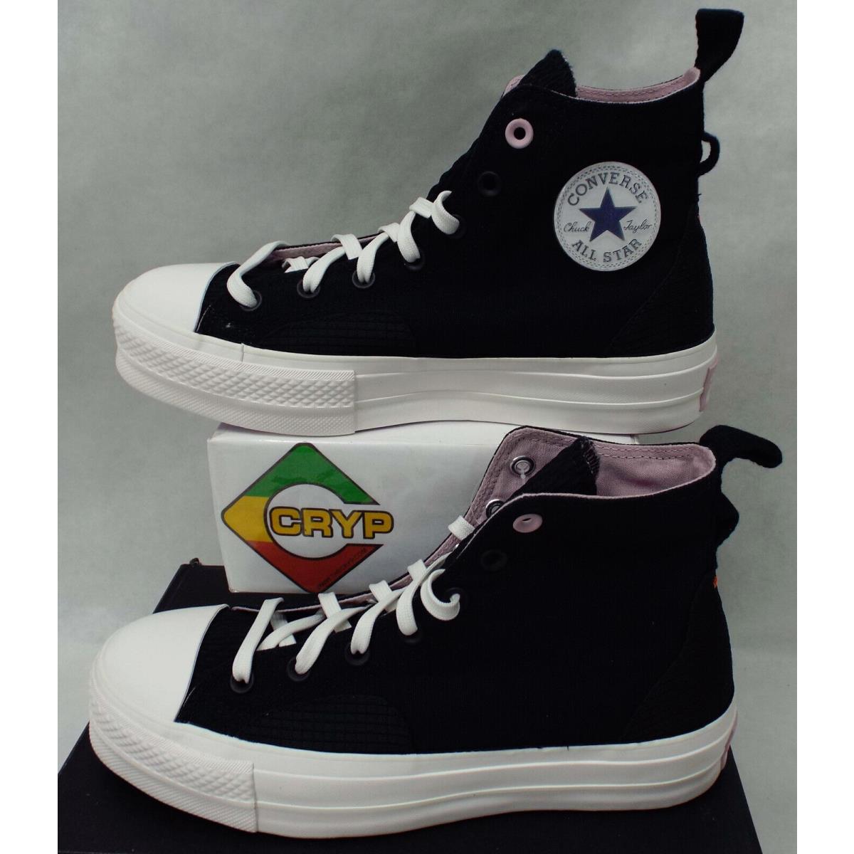 Womens 9.5 Converse Ctas Lift Hi Black Pixel Purple Shoes 572420C