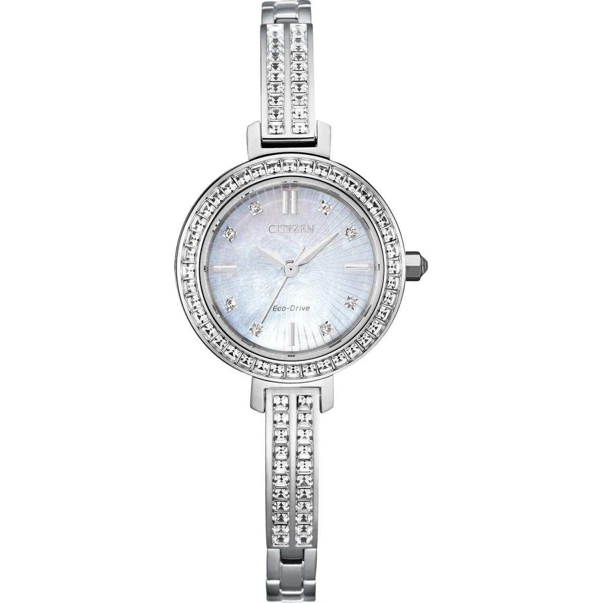 Citizen Ladies` Silhouette Crystal Eco-drive Bangle Watch 3-Hand