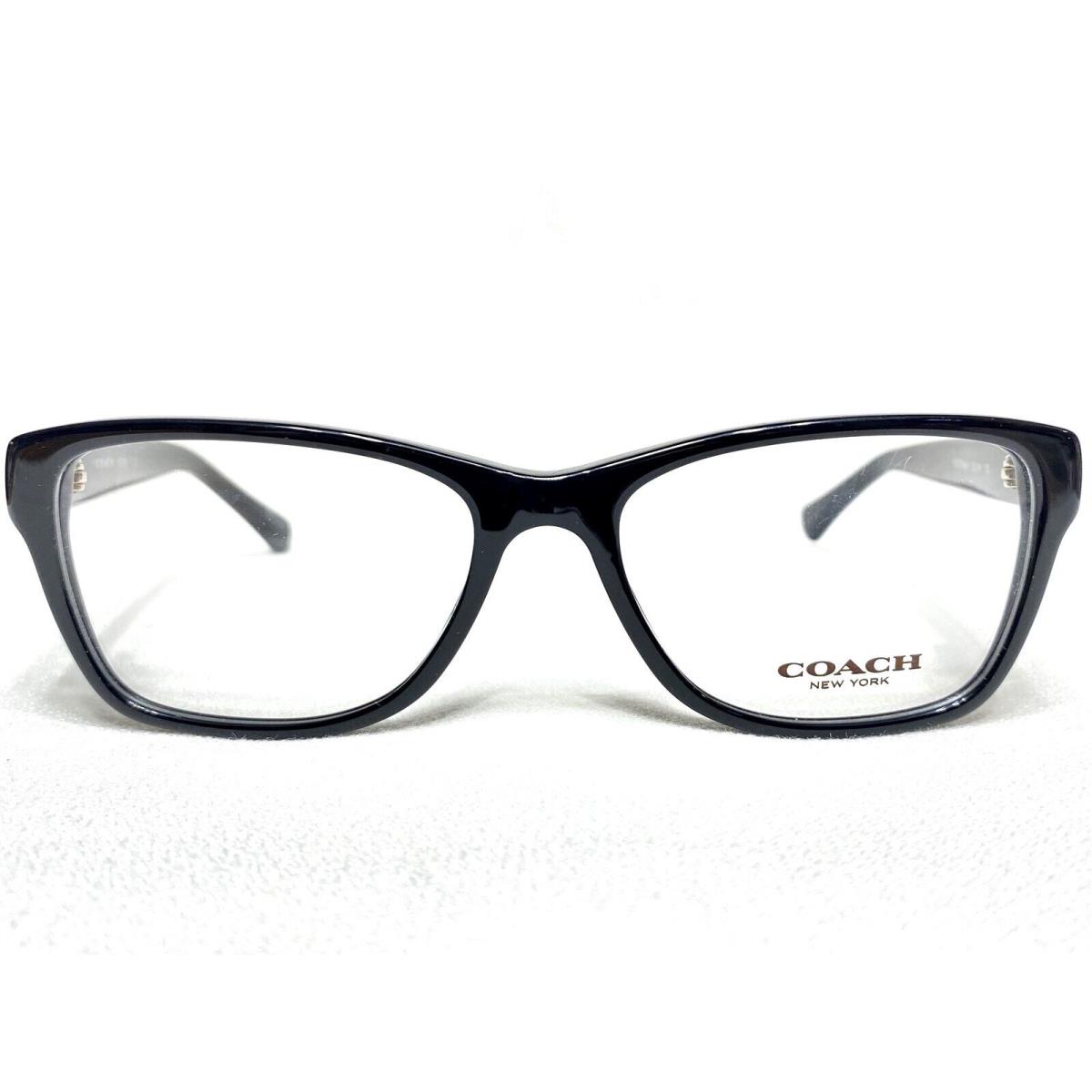 Coach HC6068 5002 Womens Black Rectangle Designer Eyeglasses Frames 52/16