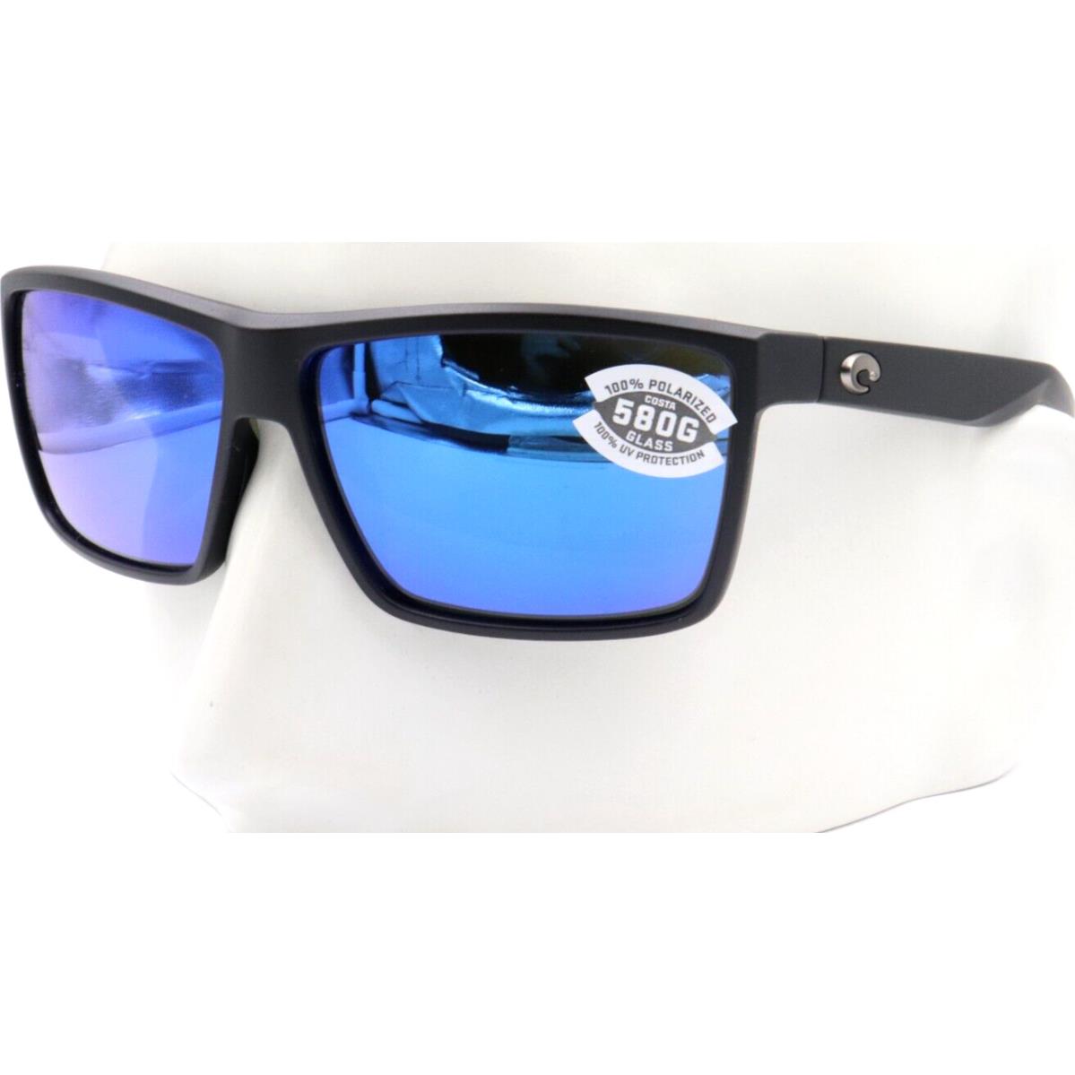 Costa Del Mar Rinconcito Black Blue Mirror 580G Sunglasses 06S9016 90161460 - Frame: Matte black, Lens: Blue mirror