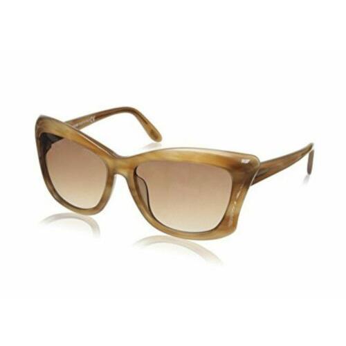 Tom Ford TF9280-47F Women`s Striped Honey Lana Big Cateye Sunglasses