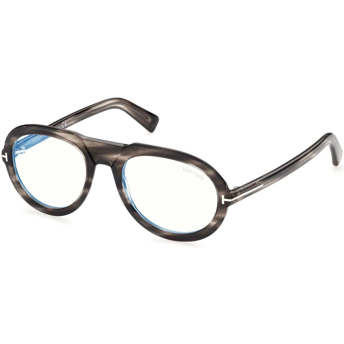 Tom Ford FT TF5756B-056 Men`s Shiny Gray/blue Block Eyeglasses
