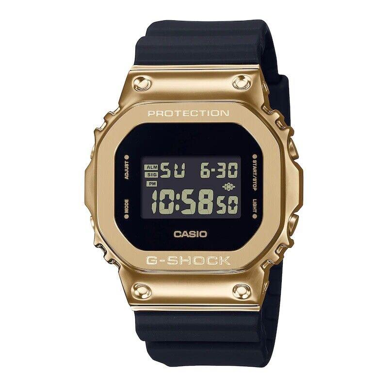 Casio G-shock Digital Gold-tone Steel Black Silicone Strap Watch GMS5600GB-1