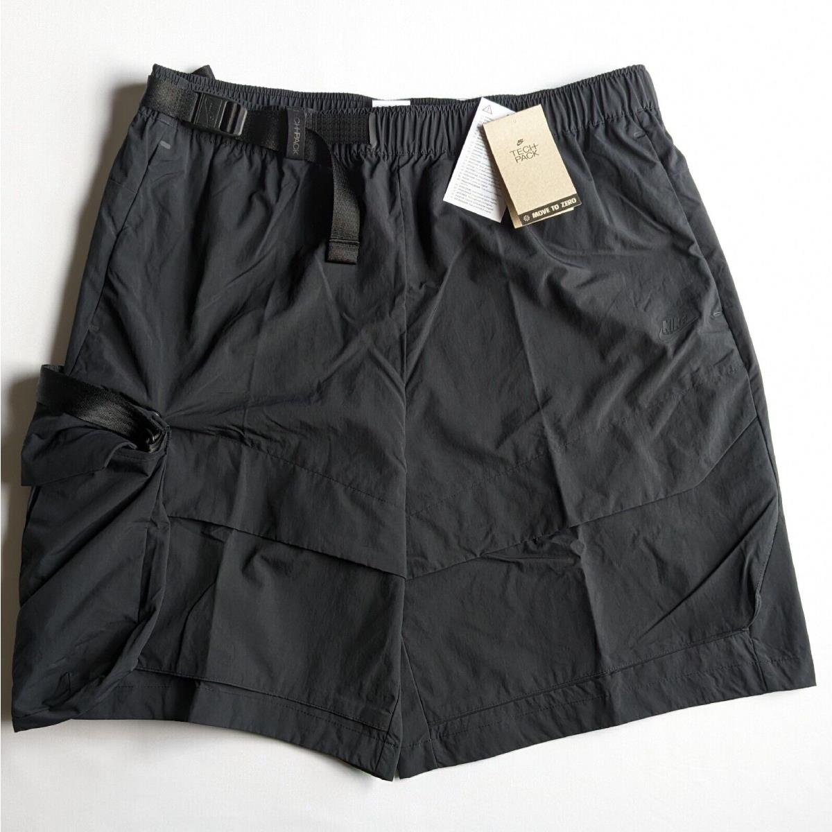 Nike Sportswear Tech Pack Black Unlined Cargo Shorts Men`s Sz XL DM5592-010