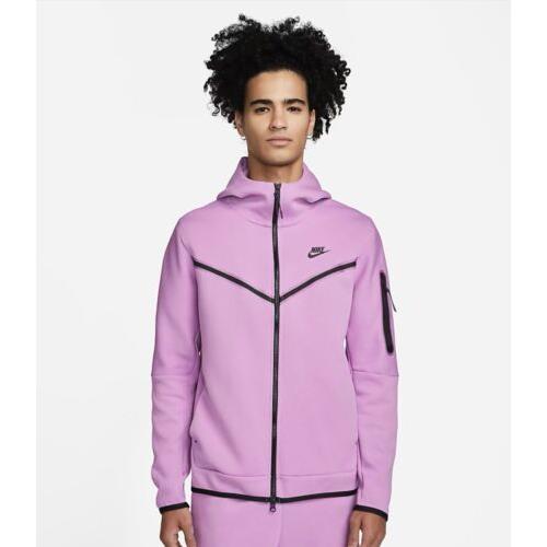 Nike Tech Fleece Violet Shock Full Zip Jacket Hoodie Size 2XL - CU4489 ...