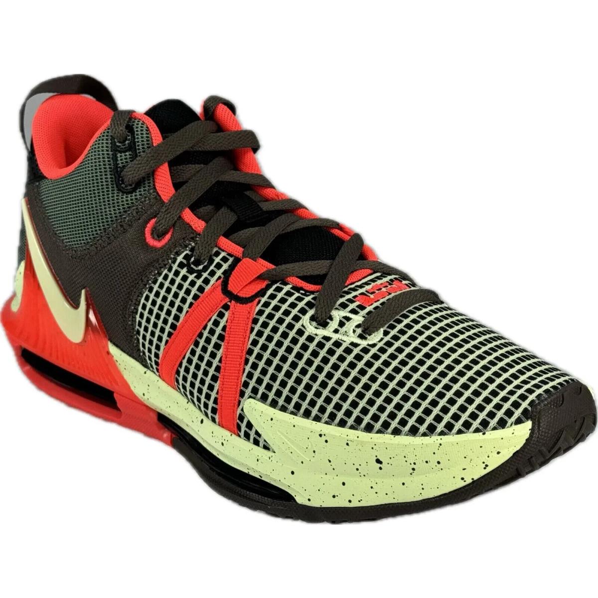 Men`s Nike Lebron Witness 7 Basketball Shoes DM1123-001 SZ 10.5 - Black/Barely Volt