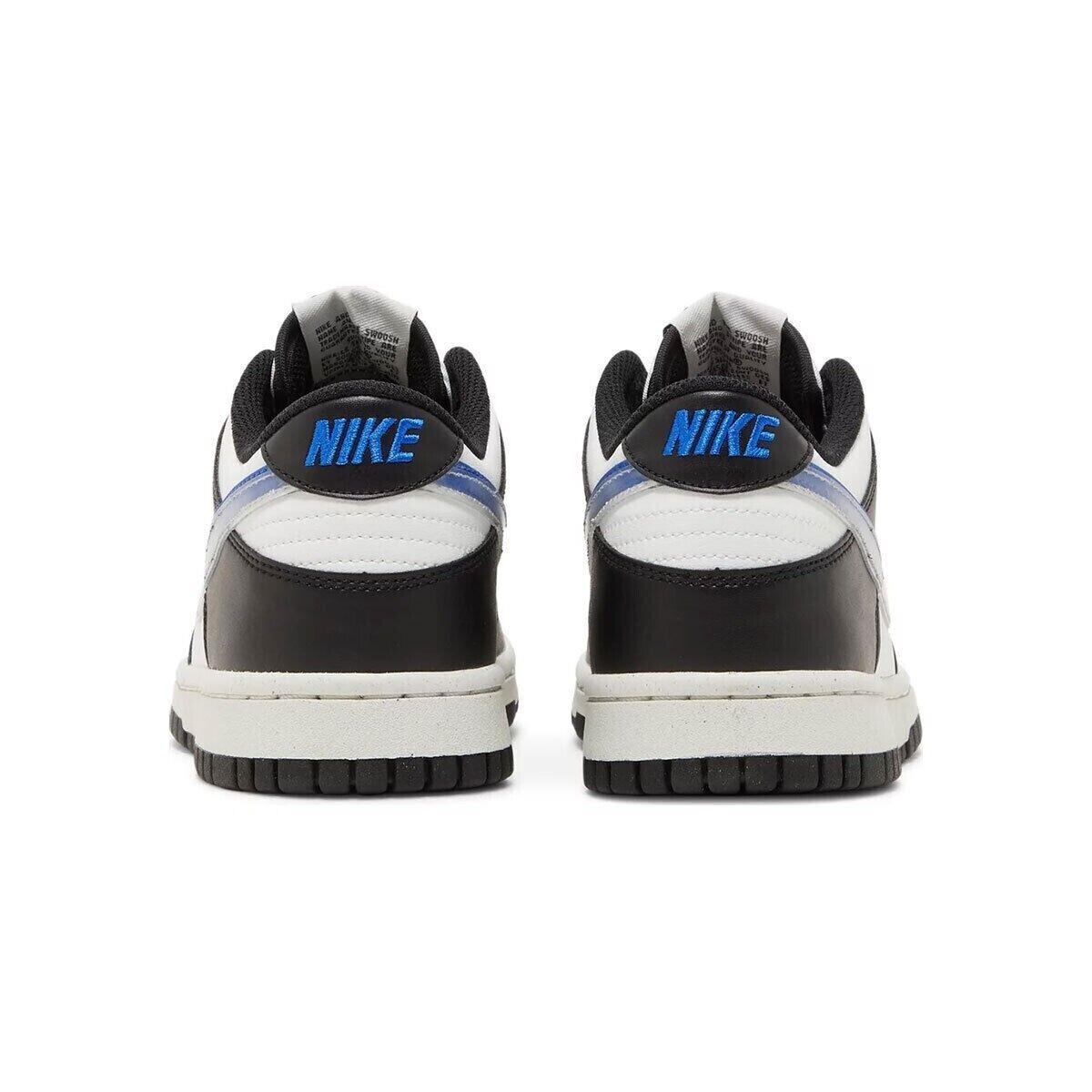 Nike Dunk Low GS Next Nature Tpu Swoosh FD0689-001 Black/white/blue SZ 6.5Y