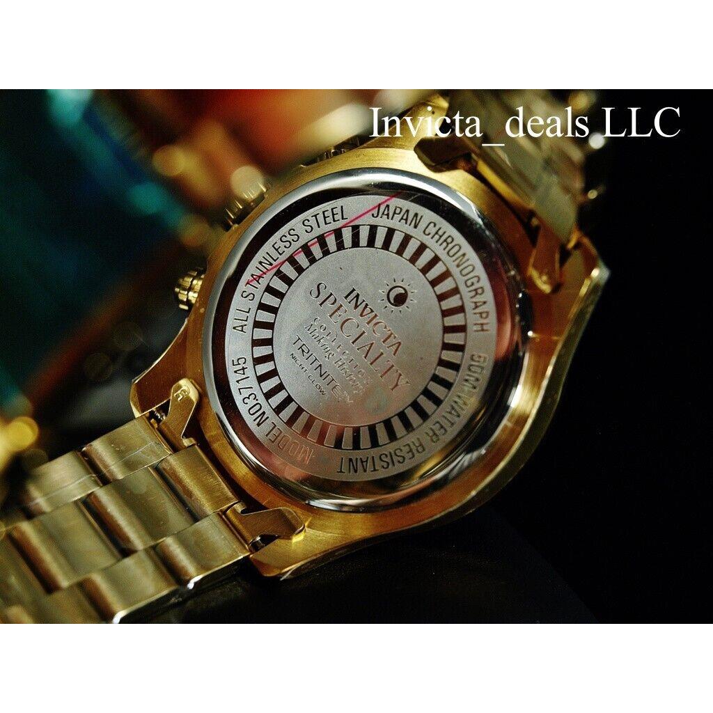 Invicta watch Specialty Zager Exclusive - Blue Face, Blue Dial, Gold Band