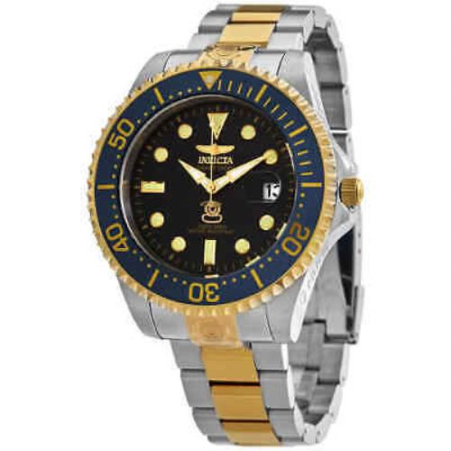 Invicta Pro Diver Grand Diver Automatic Black Dial Men`s Watch 28684 - Dial: Black, Band: Two-tone (Silver-tone and Yellow Gold-tone), Bezel: Silver-tone