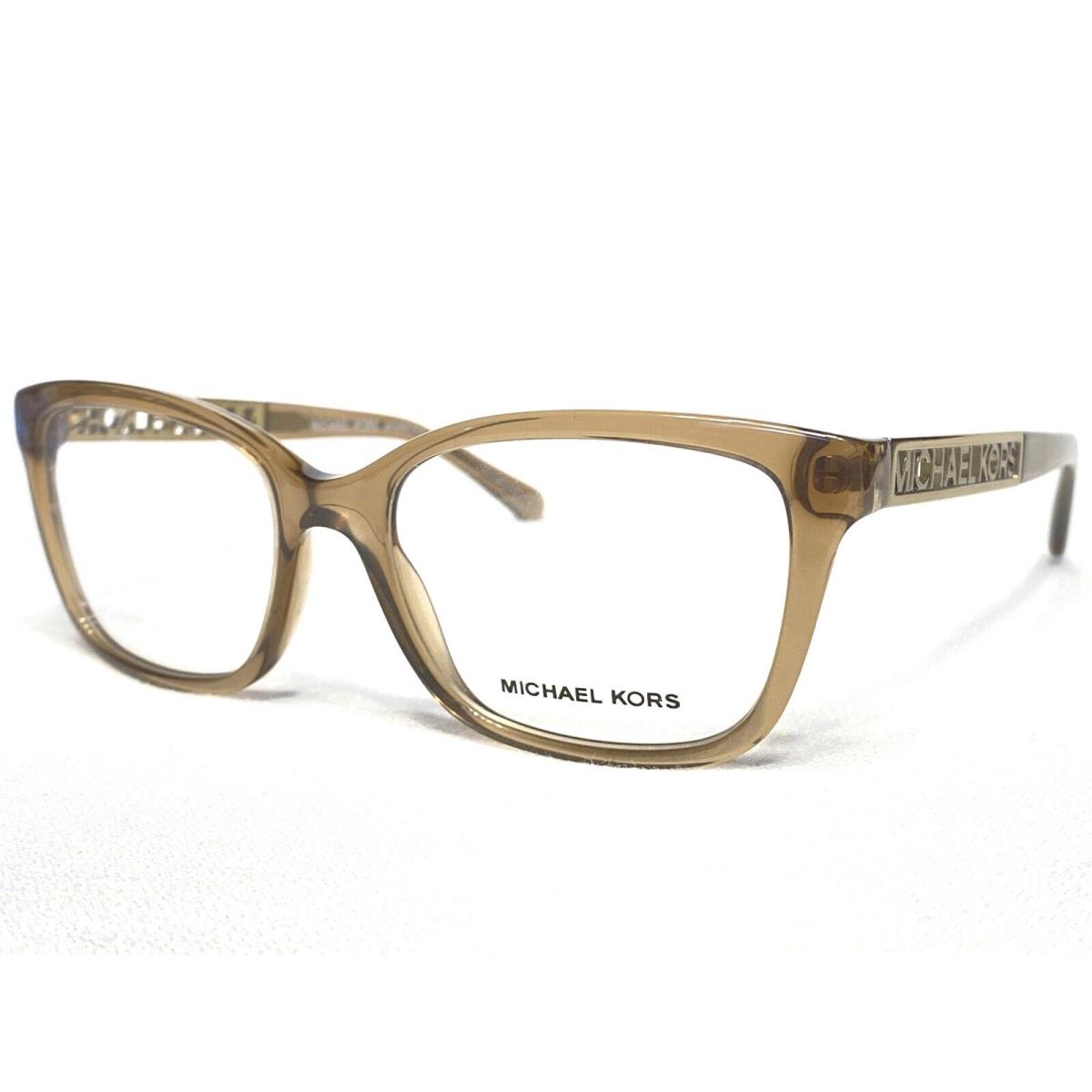 Michael Kors MK8008 Foz 3016 Womens Brown Gold Eyeglasses Frames 52/17 135