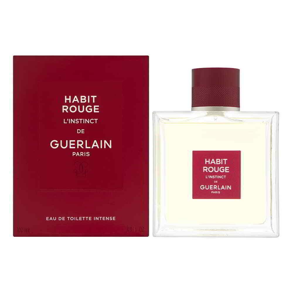 Habit Rouge L`instinct by Guerlain For Men 3.3 oz Edt Intense Spray