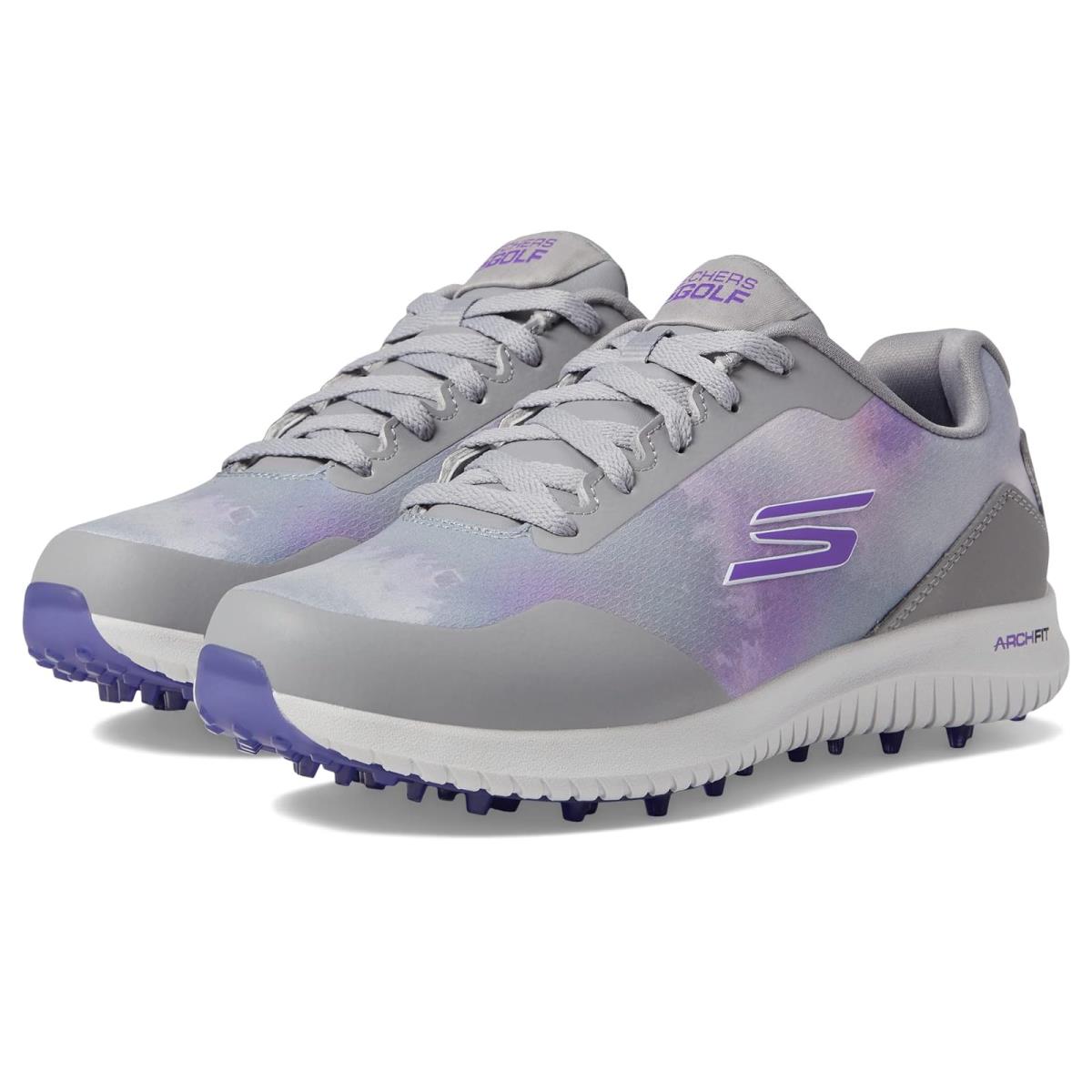 Woman`s Sneakers Athletic Shoes Skechers GO Golf Go Golf Max 2-Splash Gray/Purple