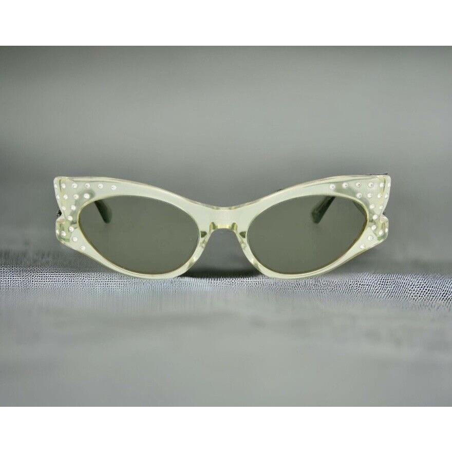 Alex Mcqueen Bombshell Sunglasses Cat Eye 1950s Style Rhinestones Rockabilly Gem