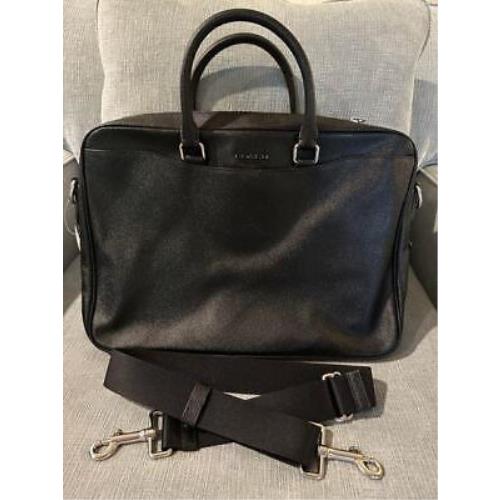 Coach Leather Beckett Slim Briefcase Bag NI / Black Style F68030