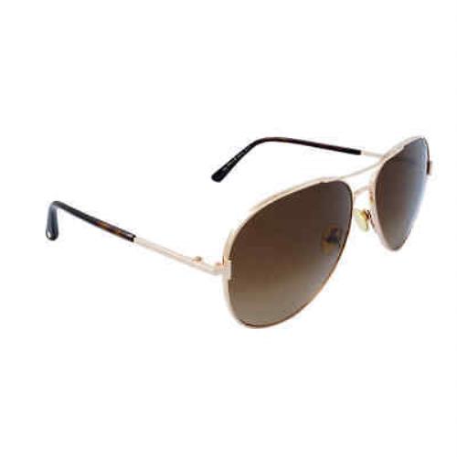 Tom Ford Clark Gradient Brown Pilot Unisex Sunglasses FT0823 28F 59