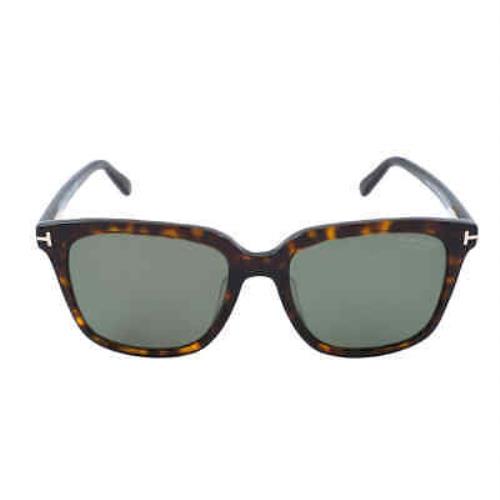 Tom Ford Polarized Green Square Men`s Sunglasses FT0948-D 52R 56 FT0948-D 52R 56