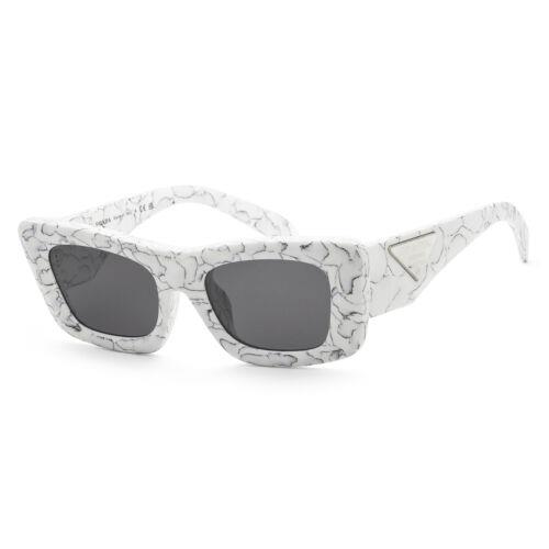 Prada Women`s PR-13ZSF-17D5S0 Fashion 52mm Matte White Marble Sunglasses