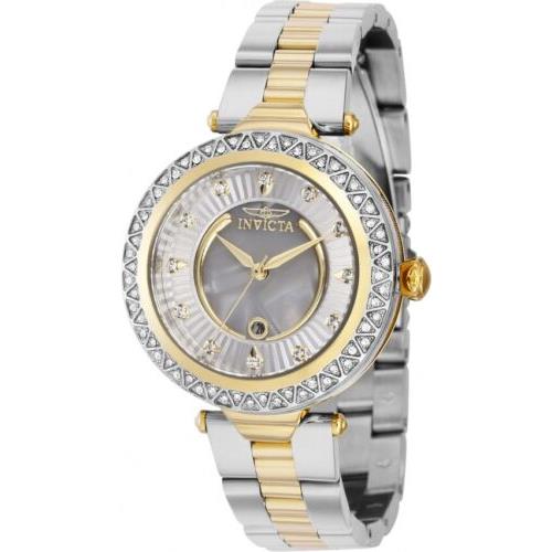 Invicta Women`s Stainless Steel Quartz Crystal Two Tone Analog Watch 38103