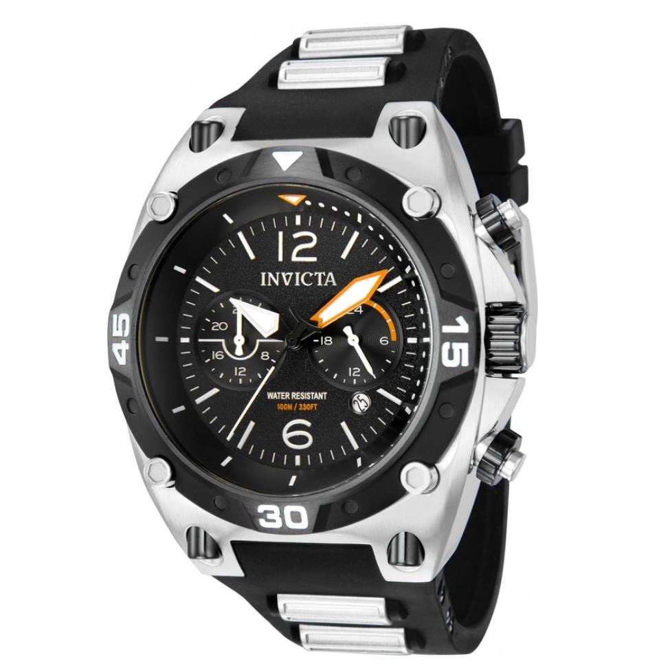 Invicta Aviator Dual Time Men`s 50mm 24-hour Dual Sub-dials Black Watch 40289