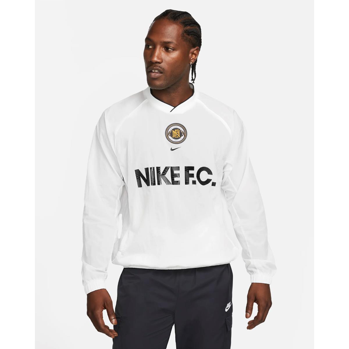 Nike Men`s Large - FC Repel Men`s Soccer Crew Shirt - White DQ5039 121