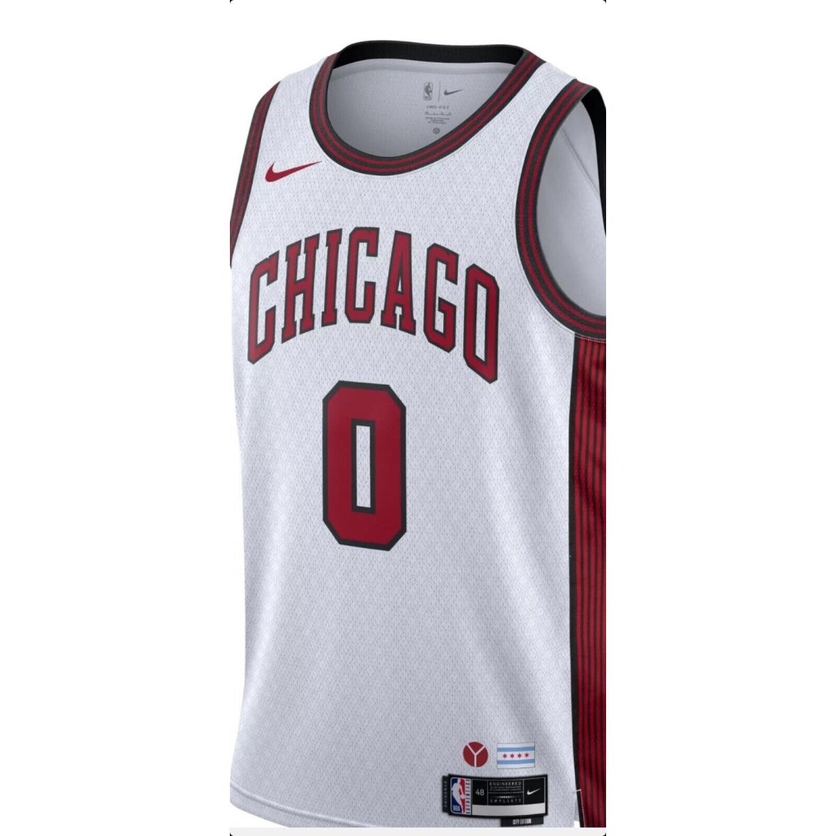 Coby White Chicago Bulls Nike City Edition Swingman Jersey Mens Xxl 56