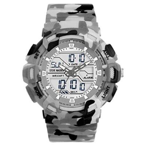 Steve Madden Unisex Analog-digital Chronograph Silicone Strap Watch
